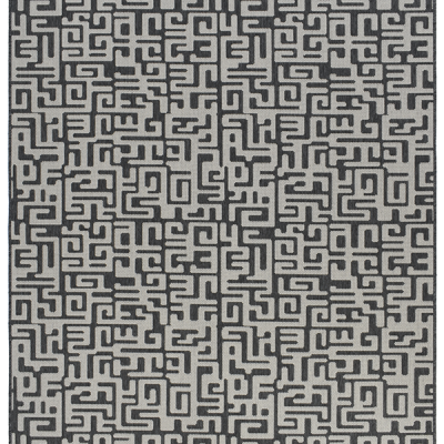 Monn Maze Grey with White rug